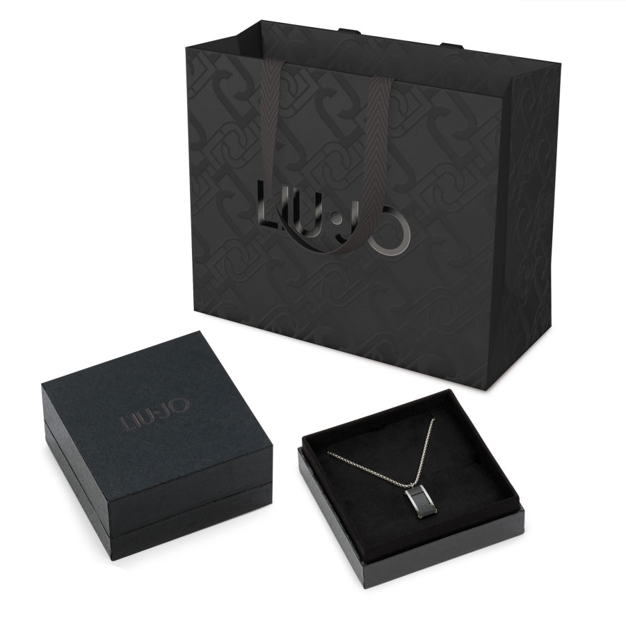 Bracciale Uomo Liu Jo Acciaio con targhetta onice MLJ595